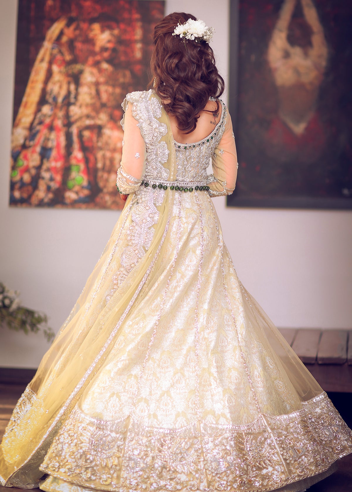 Iqra Yasir in Sadaf Fawad Khan — close-up view | SFK Formal