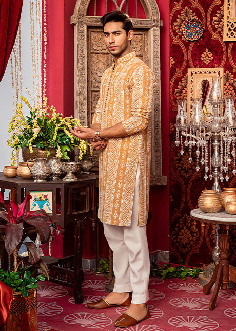 Saffron by Sadaf Fawad Khan — detail view | SFK Menswear