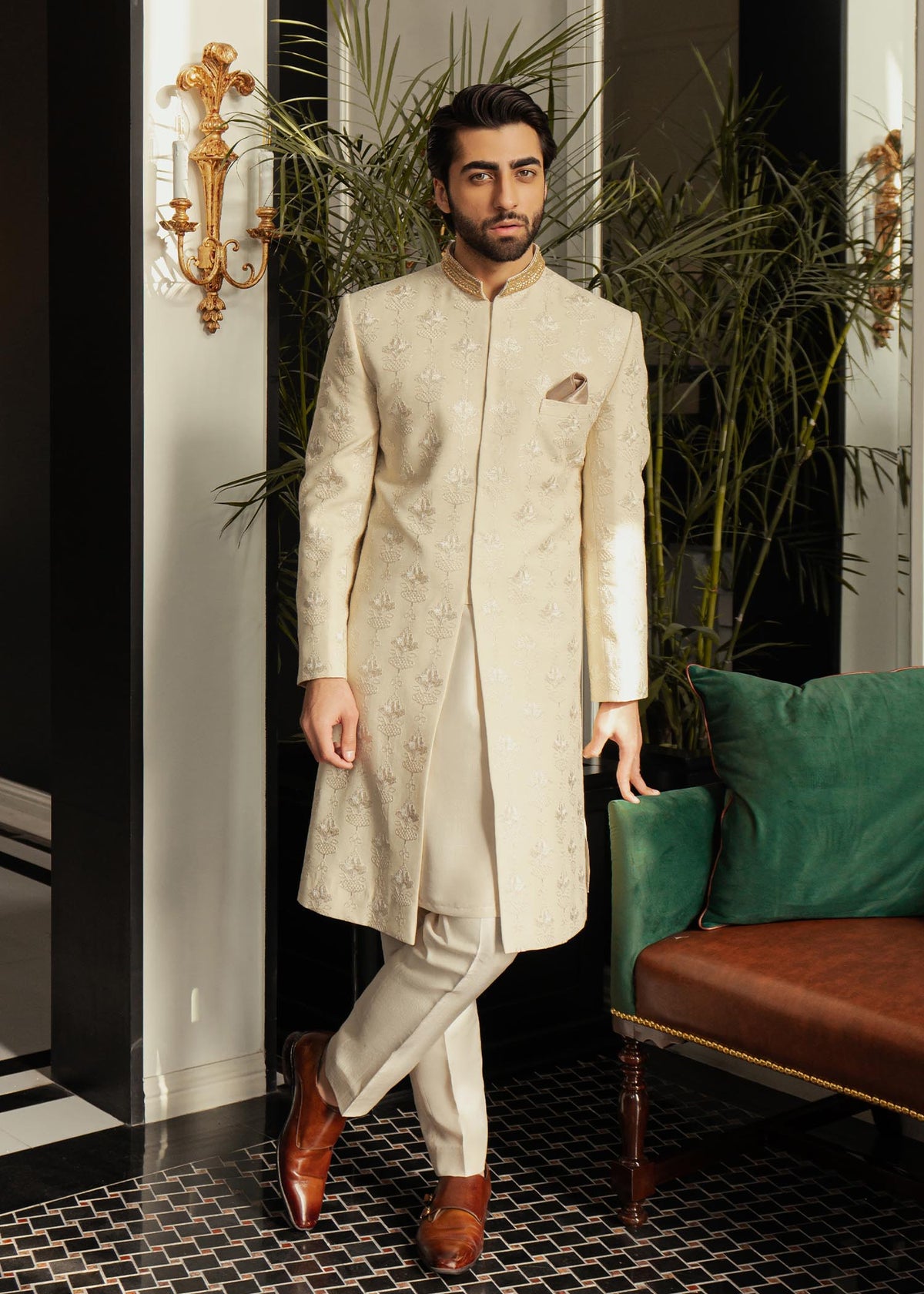 Chanterelle Beige by Sadaf Fawad Khan | SFK Menswear
