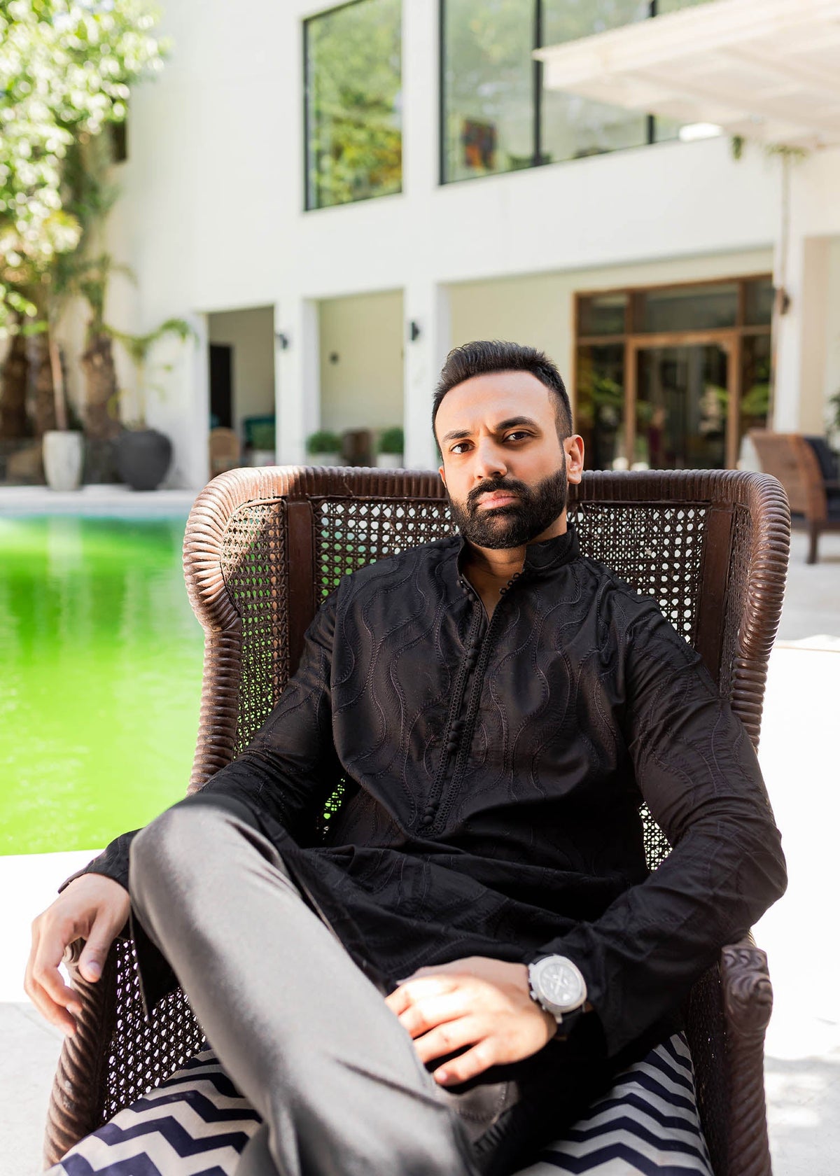 Nightfall by Sadaf Fawad Khan — full length view | SFK Menswear