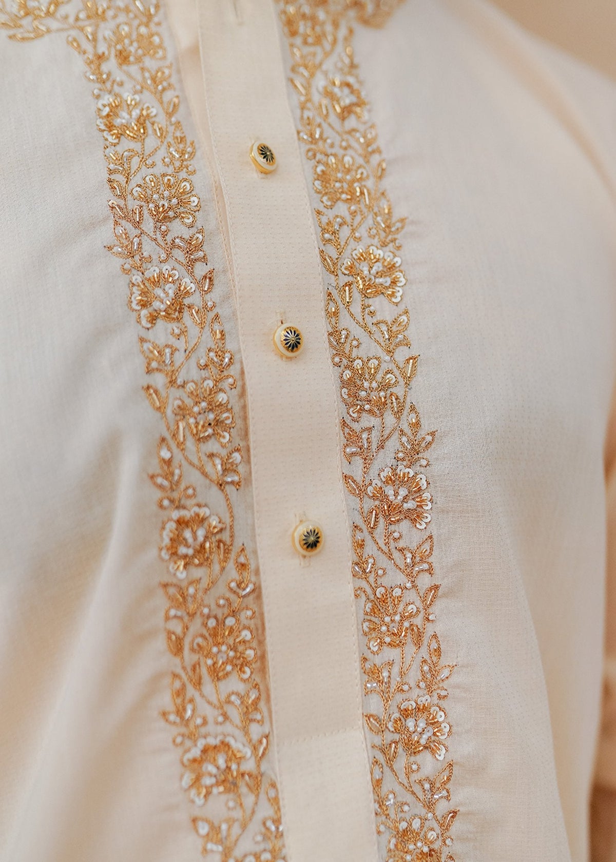 Antique Orchid by Sadaf Fawad Khan — side view | SFK Menswear