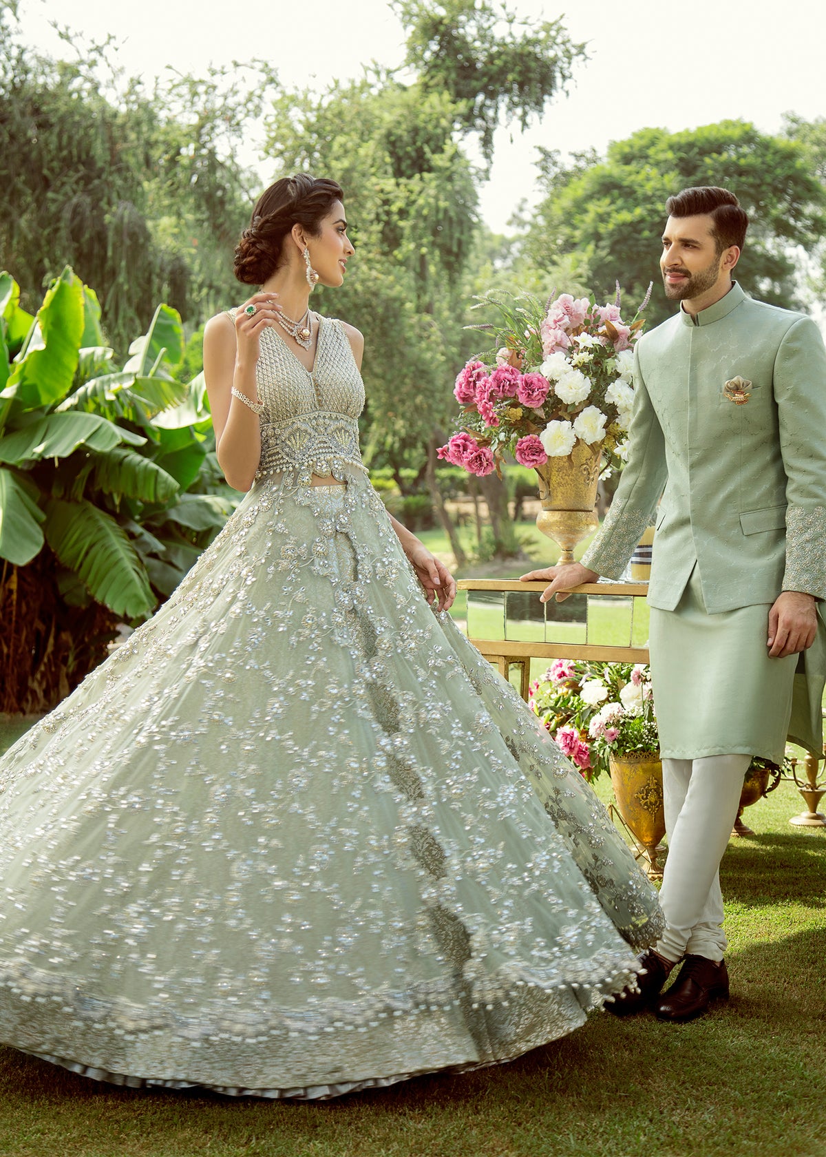 Beryl Bloom Bridal by Sadaf Fawad Khan — full length view | SFK Bridals