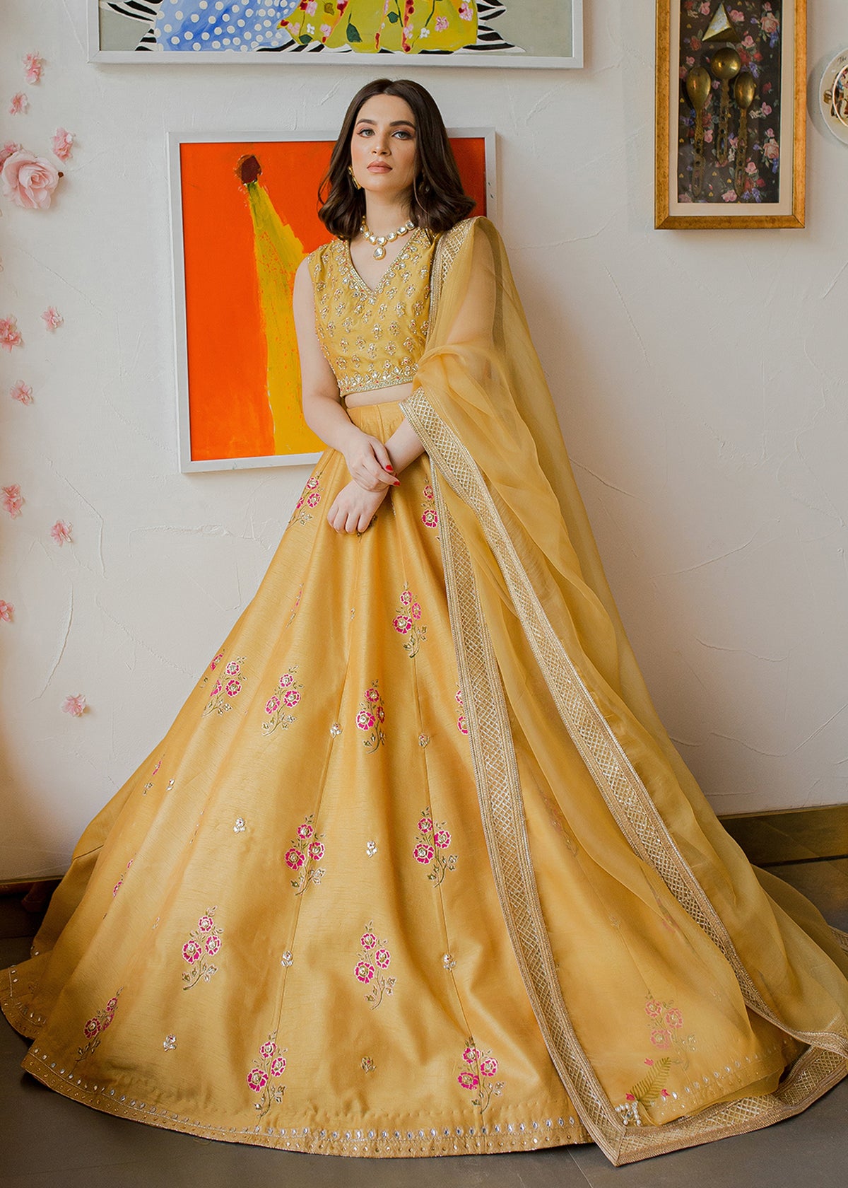 Yellow Island by Sadaf Fawad Khan — styled view | SFK Formal