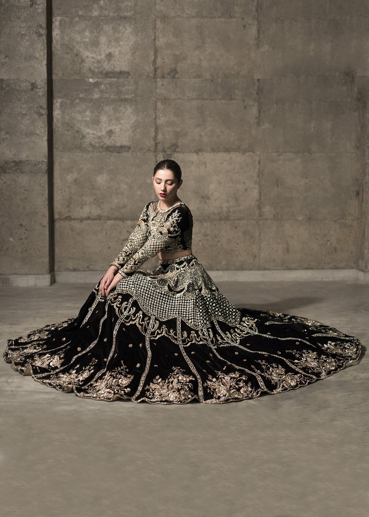 Black Beauty by Sadaf Fawad Khan — full length view | SFK Formal