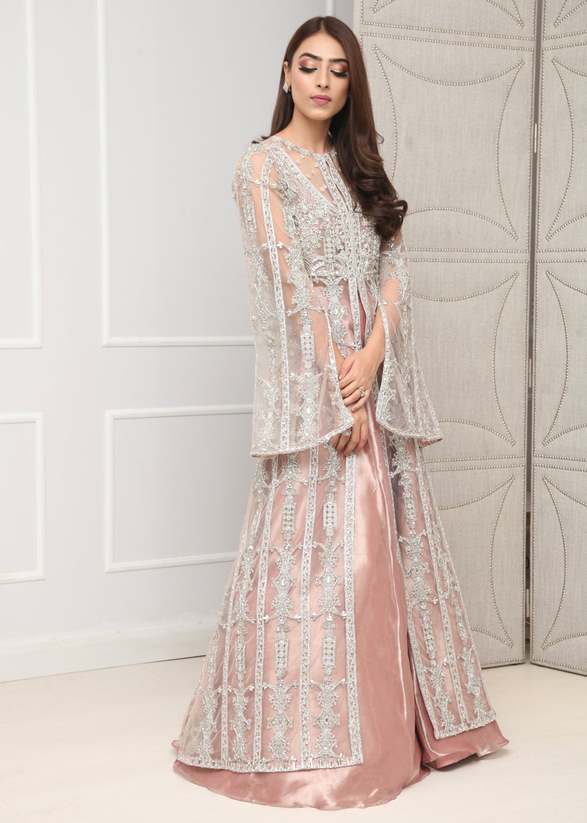 Peach Bloom by Sadaf Fawad Khan — side view | SFK Formal