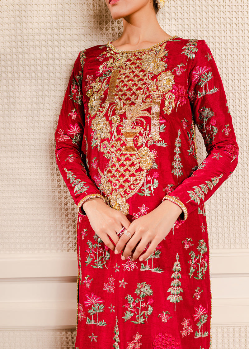 Red Charm by Sadaf Fawad Khan — detail view | SFK Formal