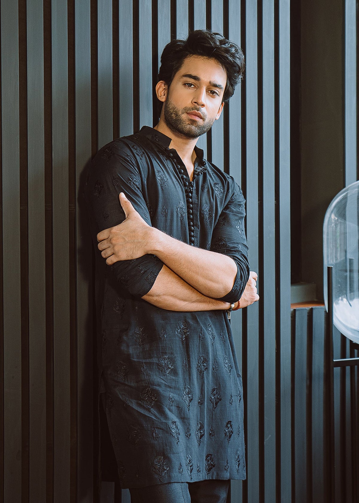 Raven by Sadaf Fawad Khan — side view | SFK Menswear
