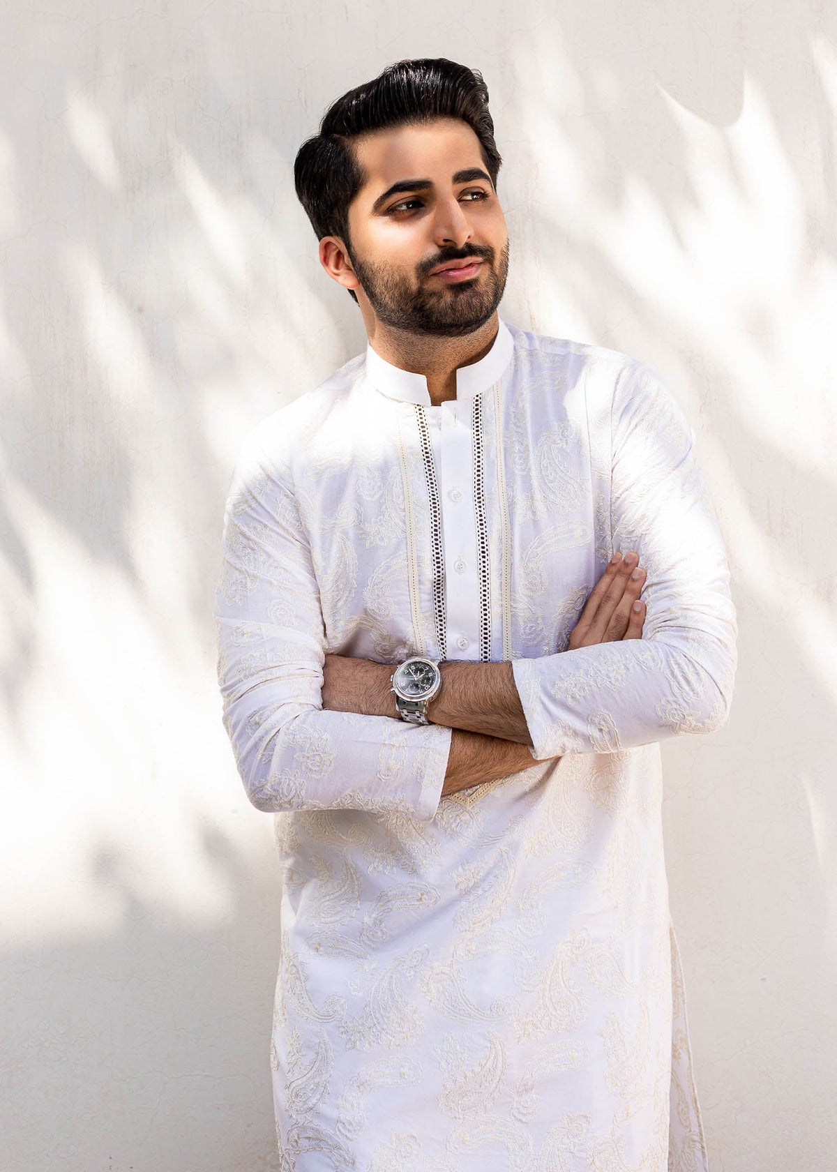 Pacific Pearl by Sadaf Fawad Khan — full length view | SFK Menswear