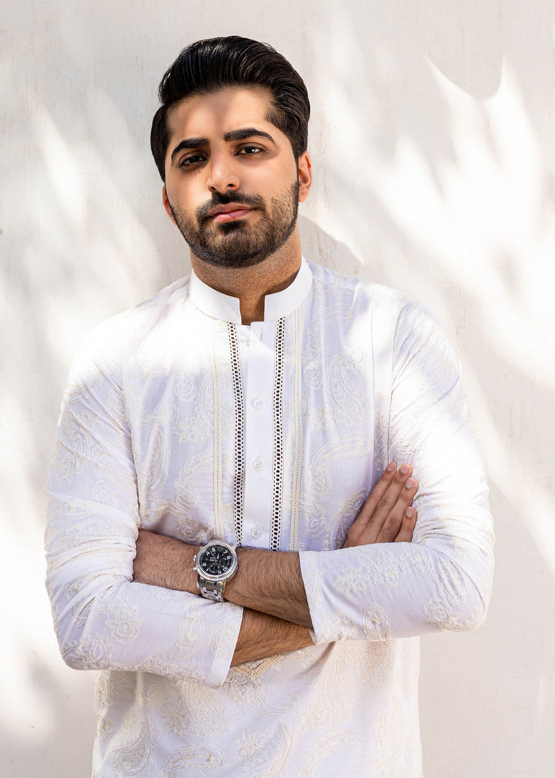 Pacific Pearl by Sadaf Fawad Khan — detail view | SFK Menswear