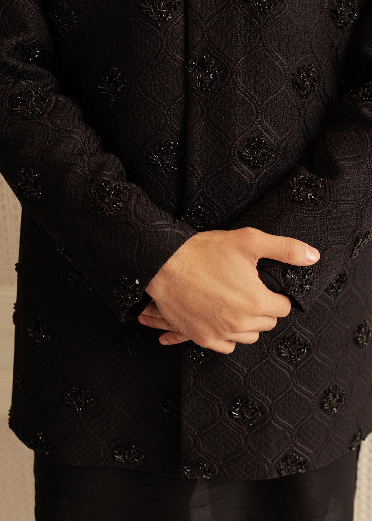 Pebble Pitch by Sadaf Fawad Khan — side view | SFK Menswear