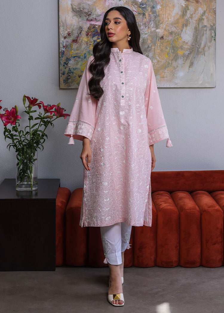 Blushing Pink by Sadaf Fawad Khan — Blush Pink Embellished Formal Outfit | SFK Formal