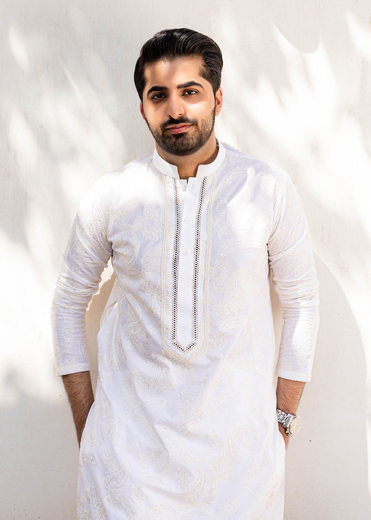 Pacific Pearl by Sadaf Fawad Khan — close-up view | SFK Menswear