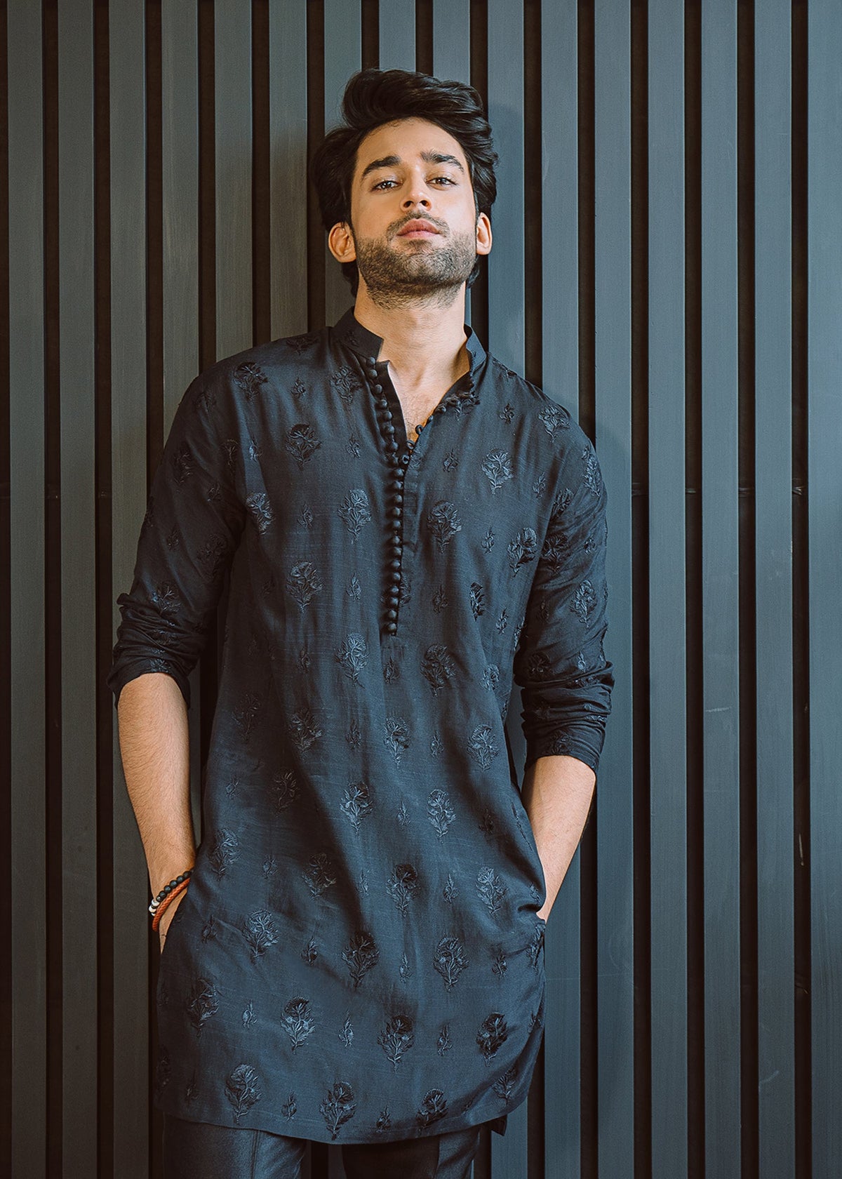 Raven by Sadaf Fawad Khan — full length view | SFK Menswear