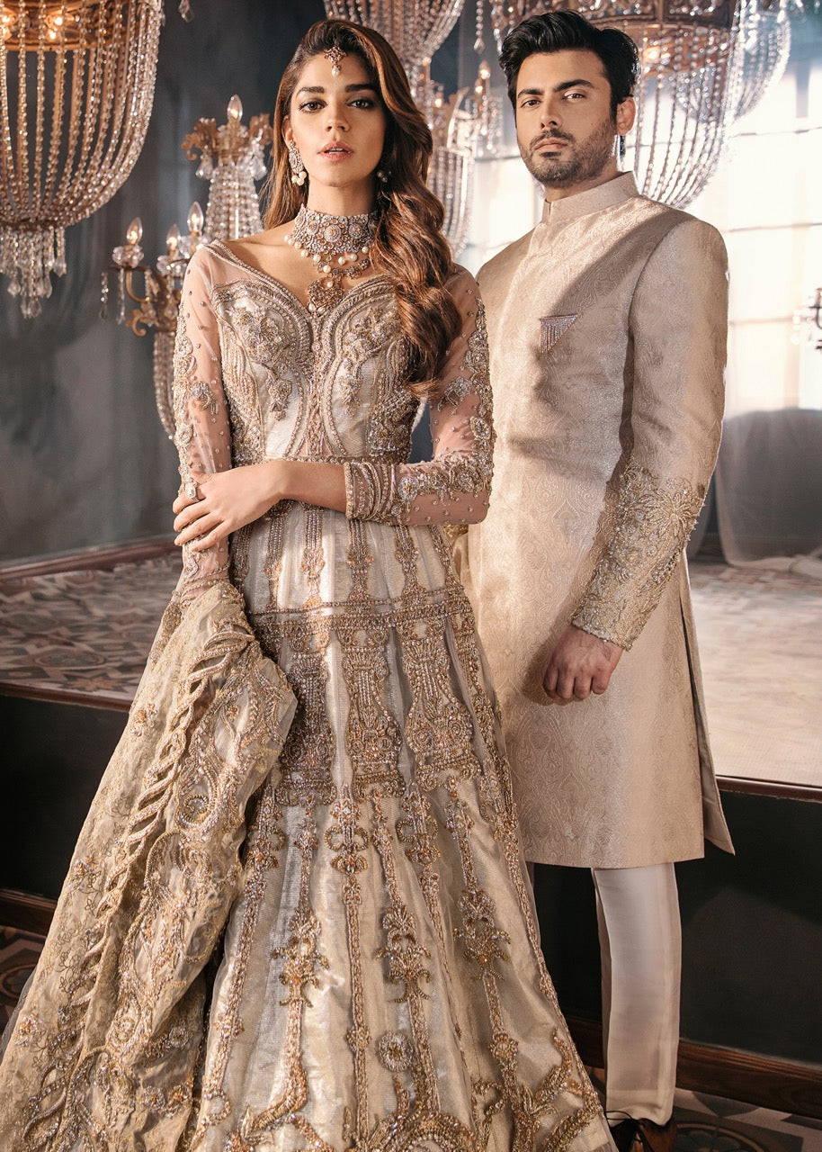 French Bridal by Sadaf Fawad Khan — close-up view | SFK Bridals
