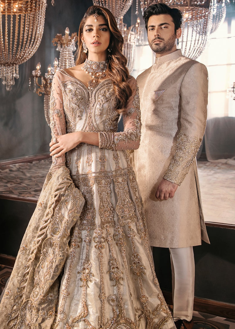 Embellished Pakistani Wedding Dress Designer Peplum Suit – Nameera