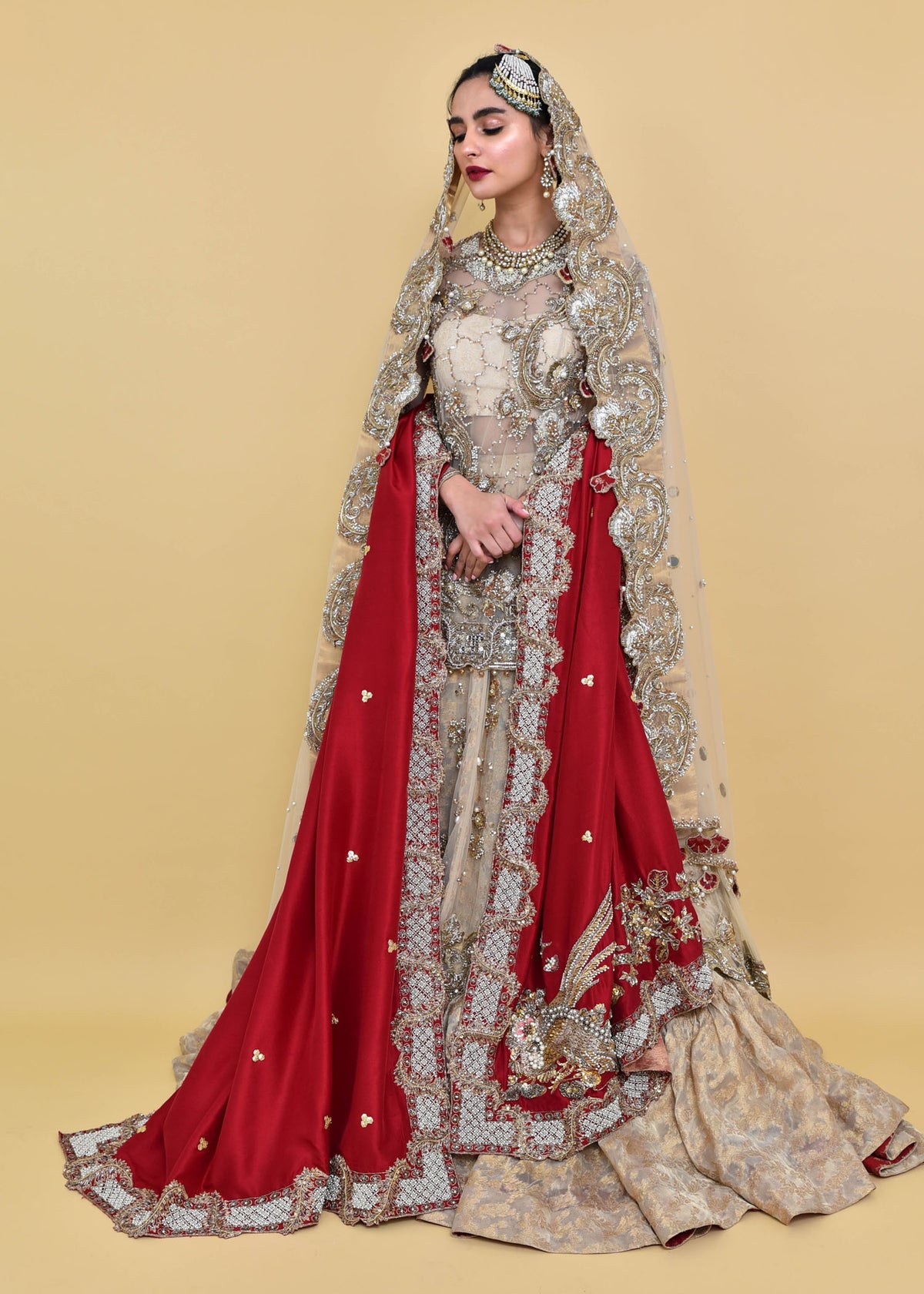 Heavy Rose Vine by Sadaf Fawad Khan — full length view | SFK Luxury Pret