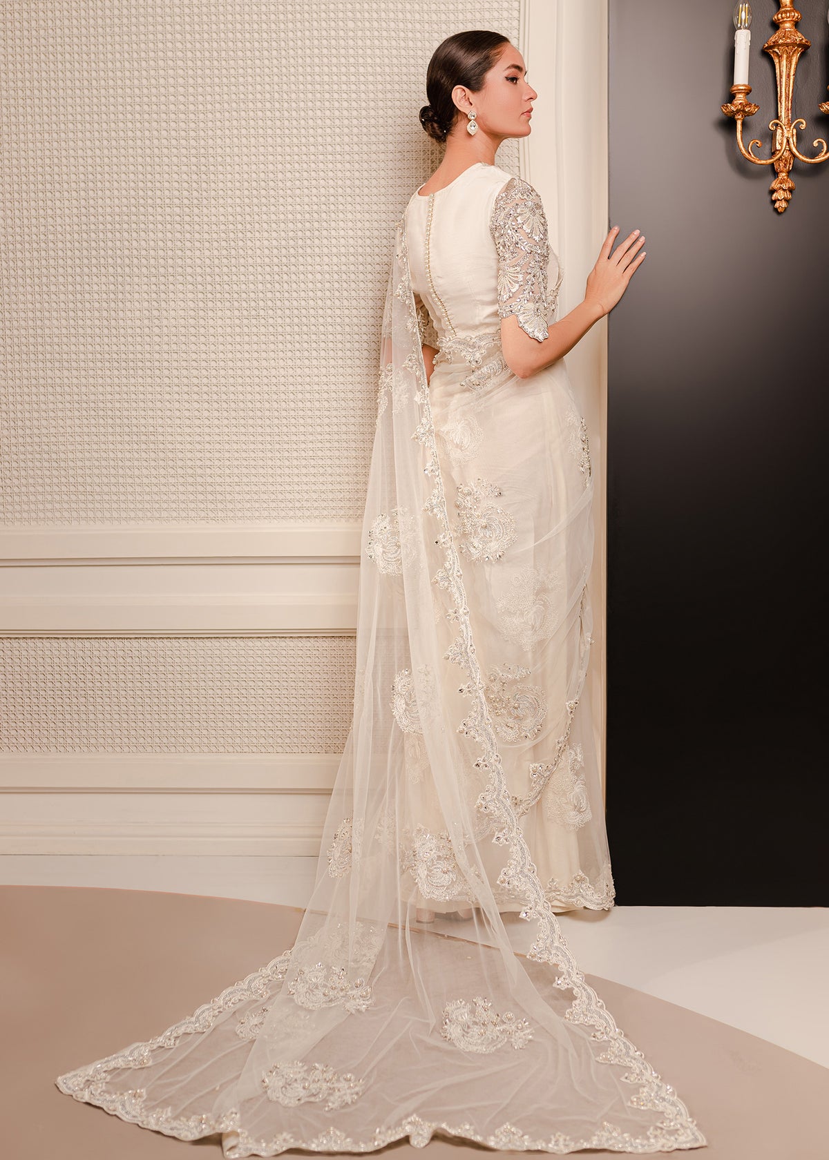 Silver Charm by Sadaf Fawad Khan — side view | SFK Formal