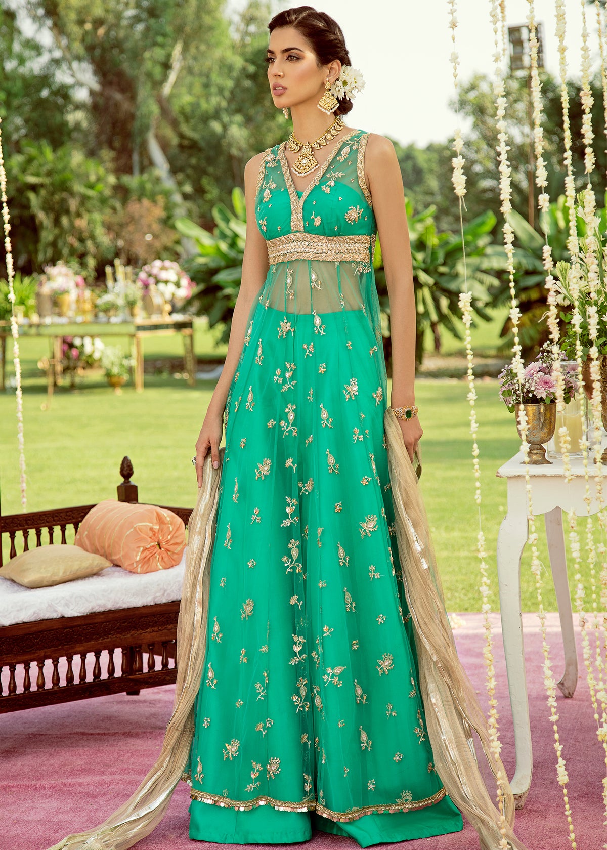 Ammolite by Sadaf Fawad Khan — side view | SFK Formal