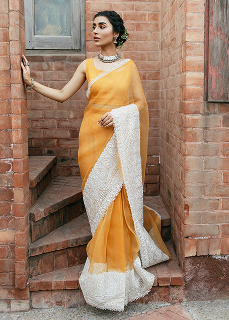Sunshine by Sadaf Fawad Khan — Sunshine Yellow Embellished Formal Outfit | SFK Formal