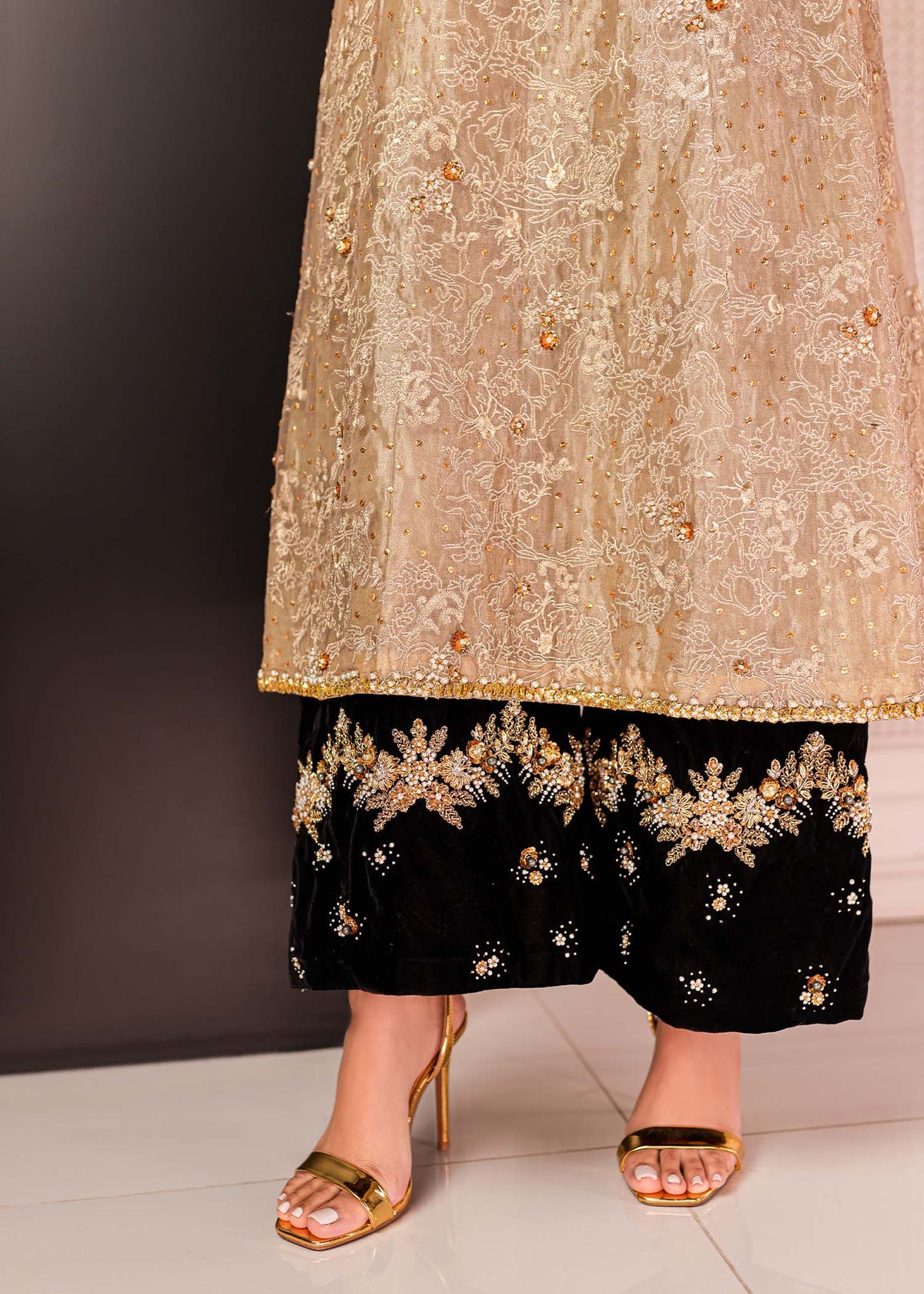 Hazelnut by Sadaf Fawad Khan — side view | SFK Formal