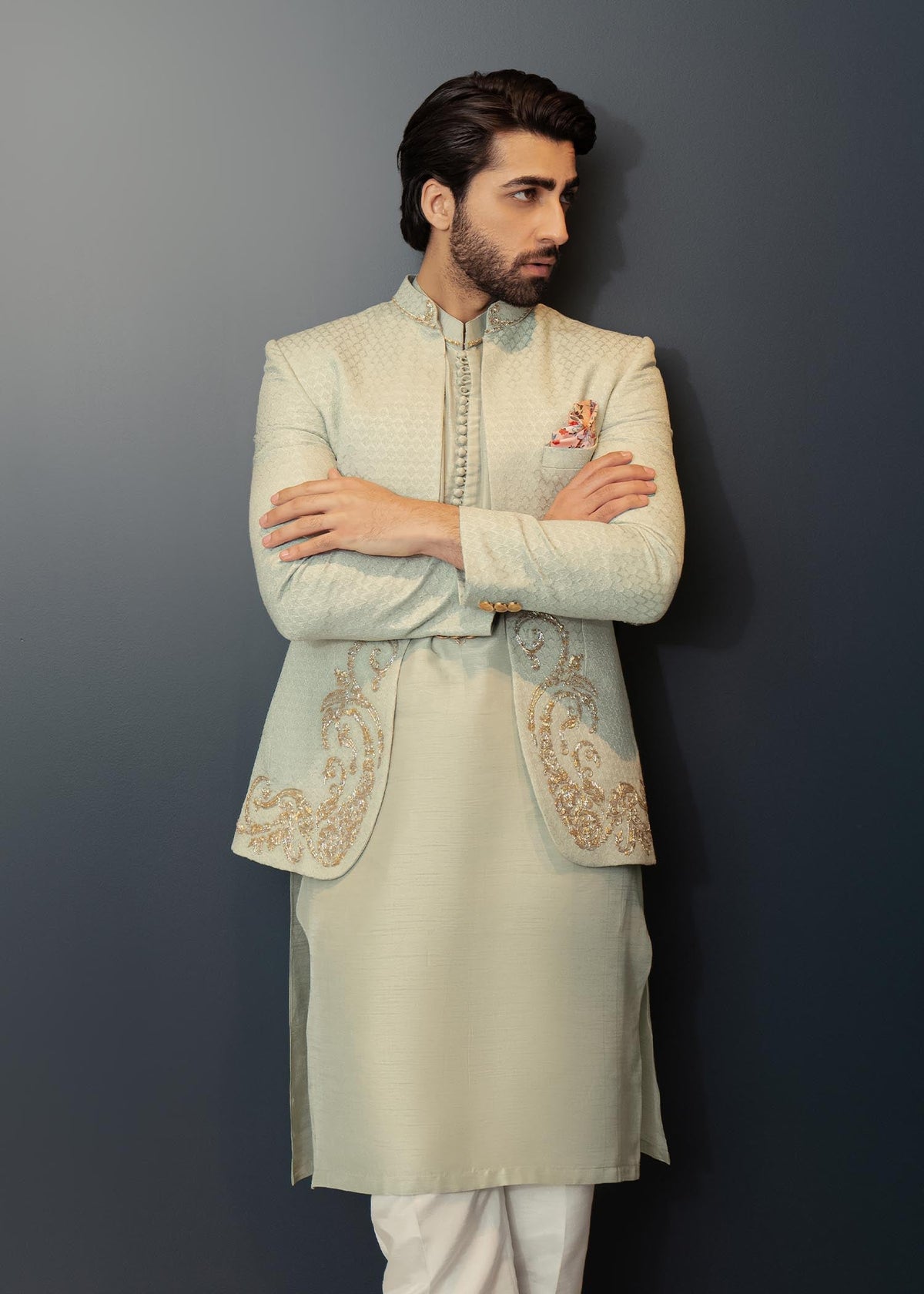 Seafoam Green by Sadaf Fawad Khan | SFK Menswear