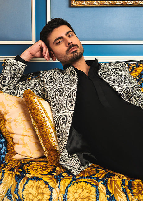 Aazar by Sadaf Fawad Khan — side view | SFK Menswear