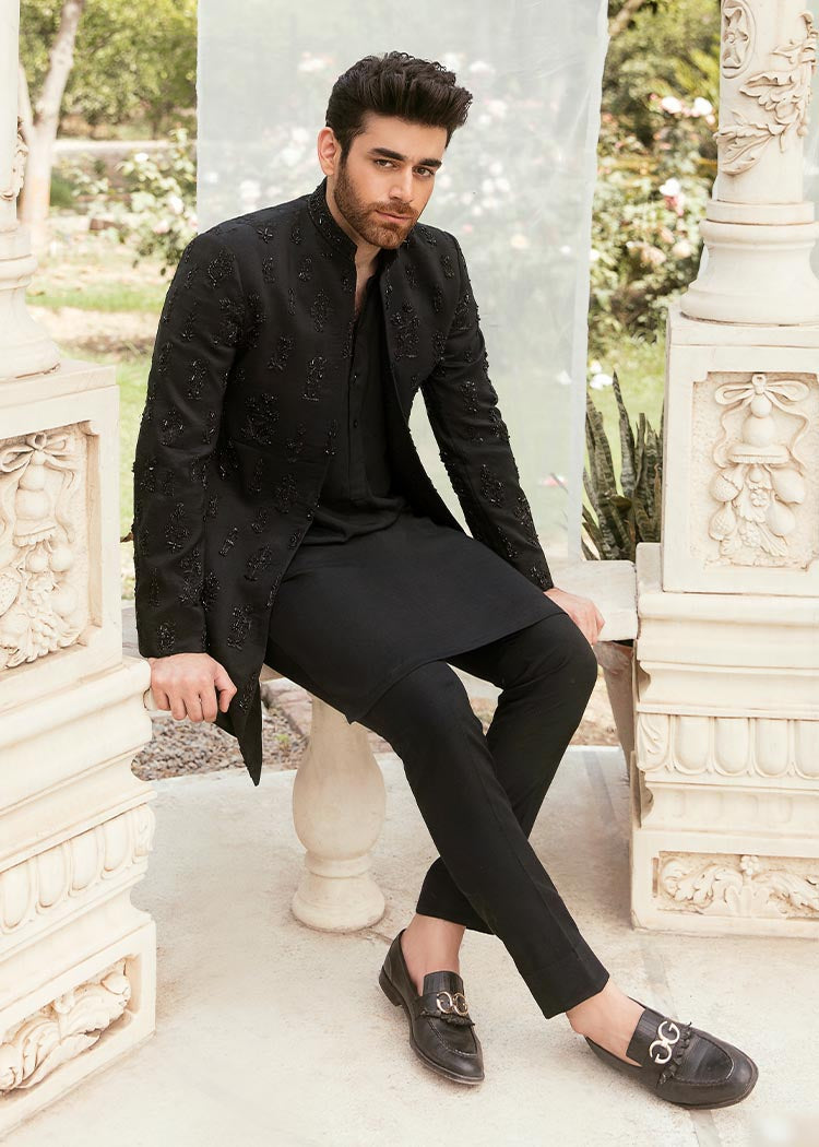 Tricon Black by Sadaf Fawad Khan — detail view | SFK Menswear