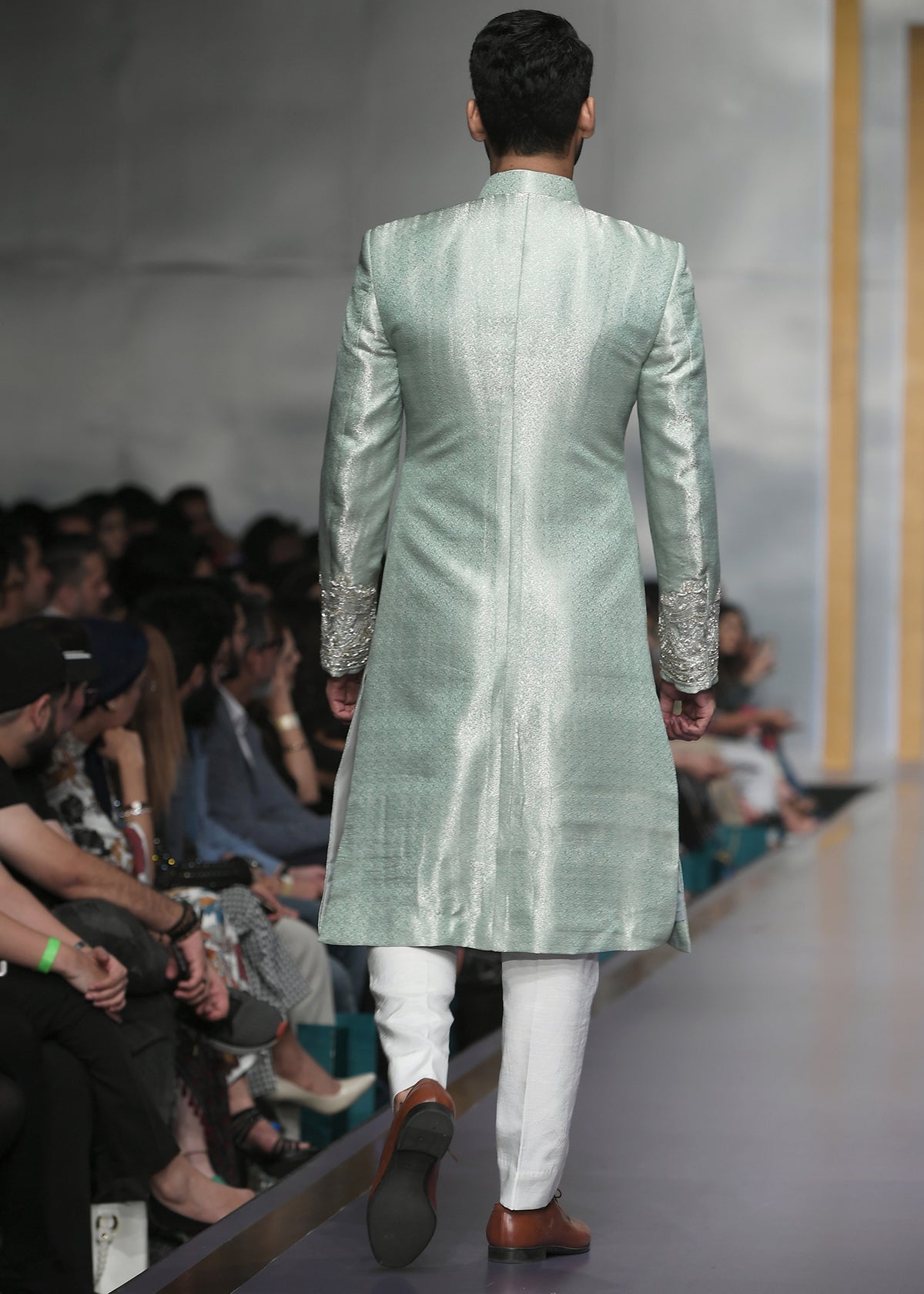 Azure Luxury Pret by Sadaf Fawad Khan — side view | SFK Luxury Pret