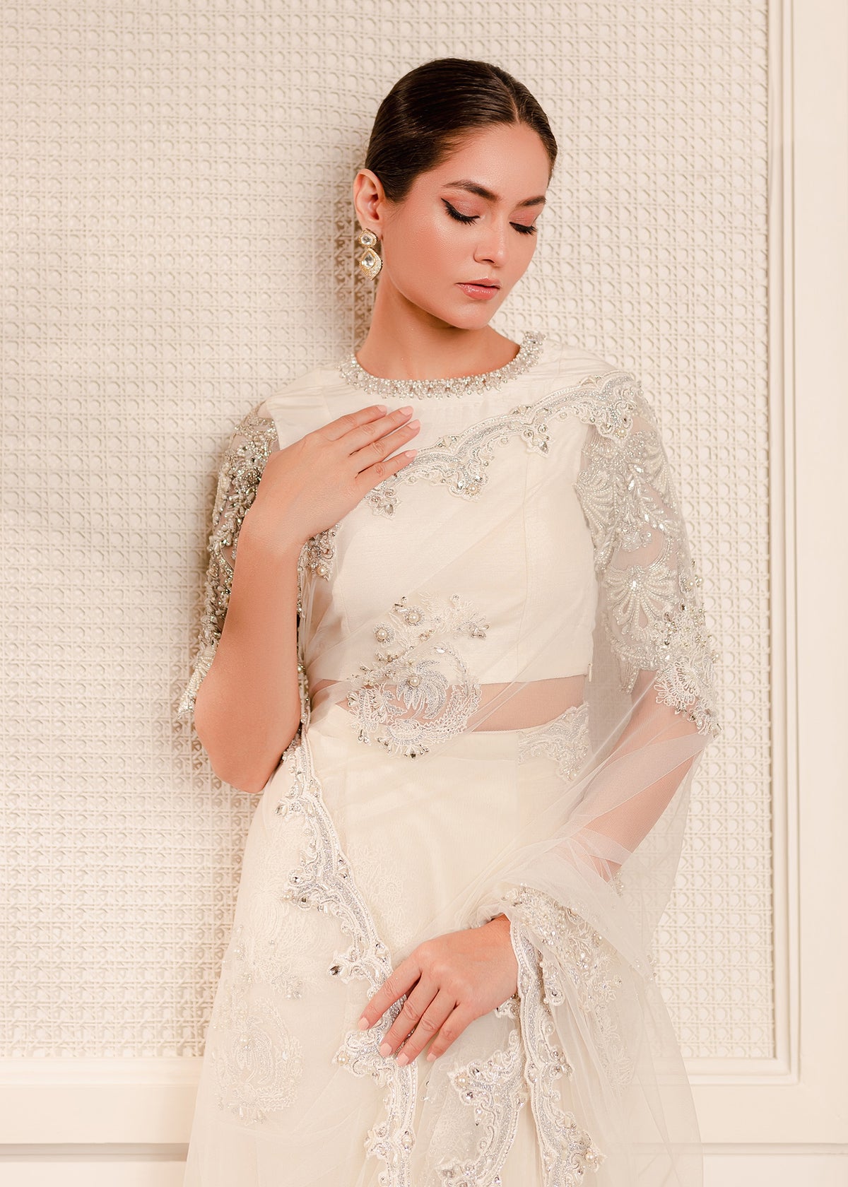 Silver Charm by Sadaf Fawad Khan — close-up view | SFK Formal