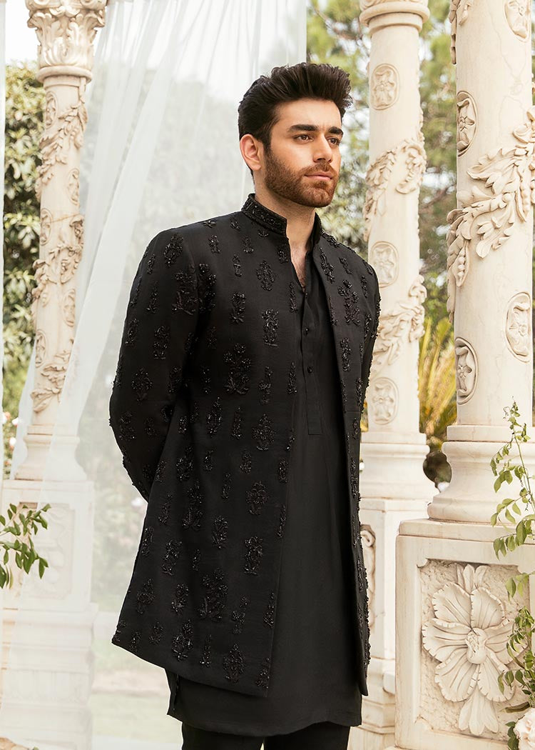 Tricon Black by Sadaf Fawad Khan — full length view | SFK Menswear