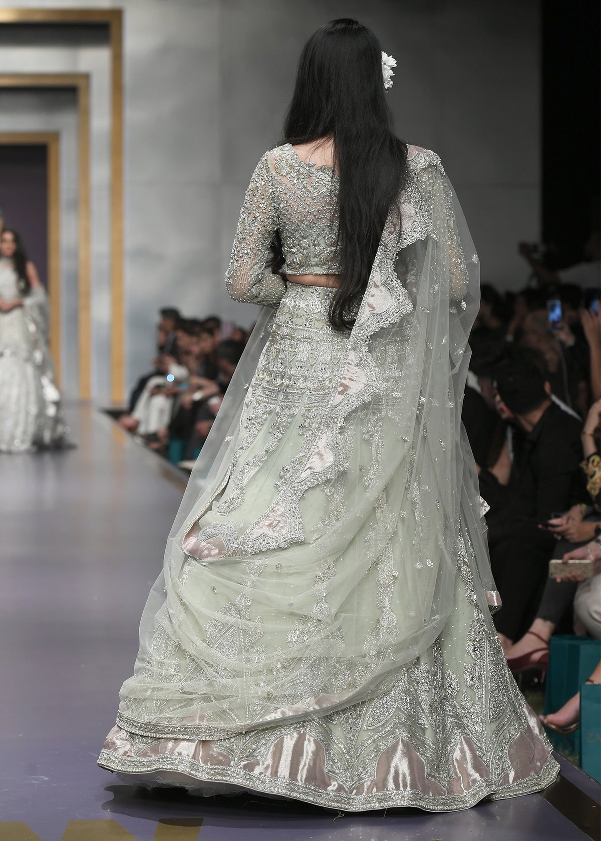 Mint Hint Luxury Pret by Sadaf Fawad Khan — detail view | SFK Luxury Pret