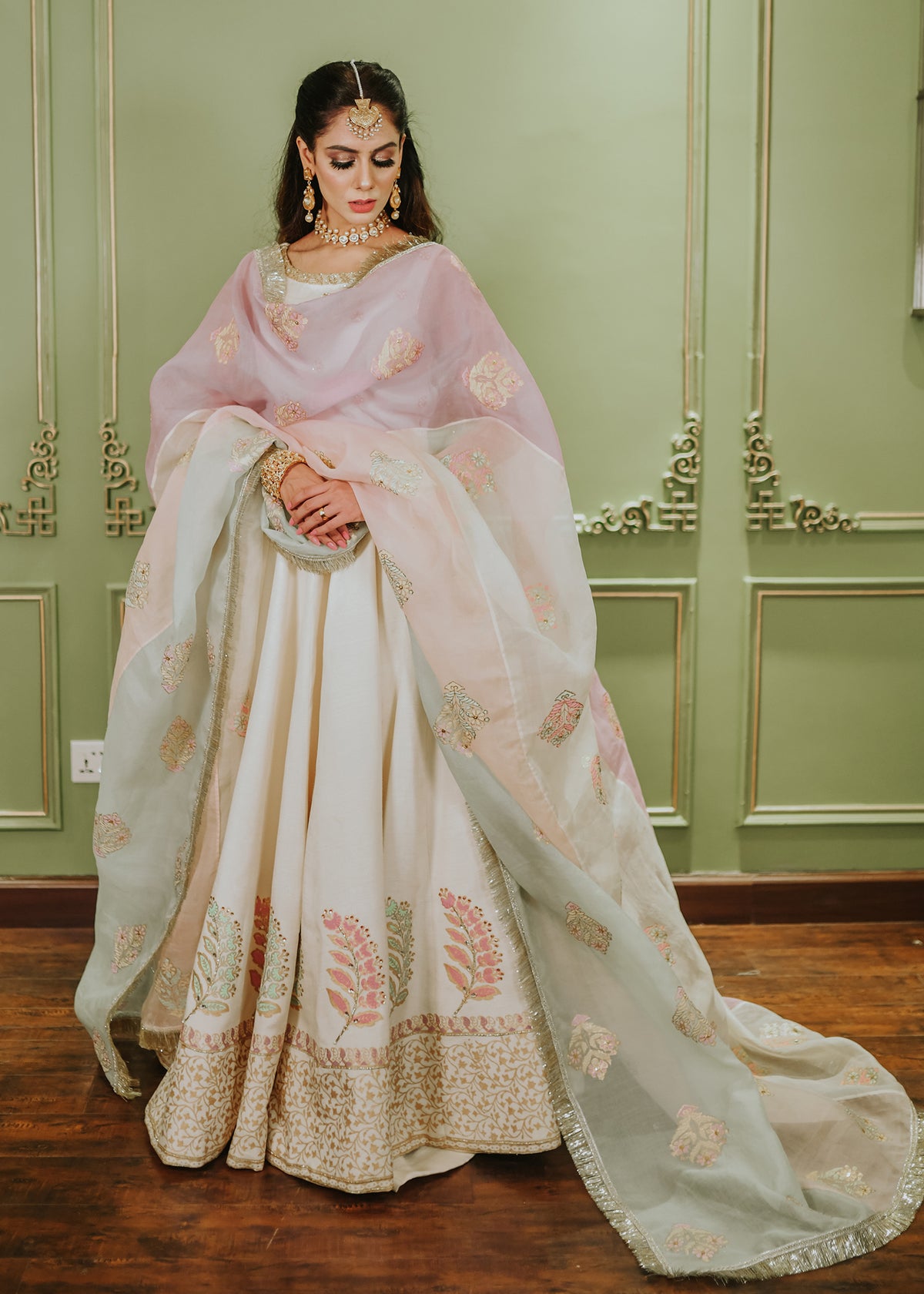 Cream Carnation by Sadaf Fawad Khan — close-up view | SFK Formal