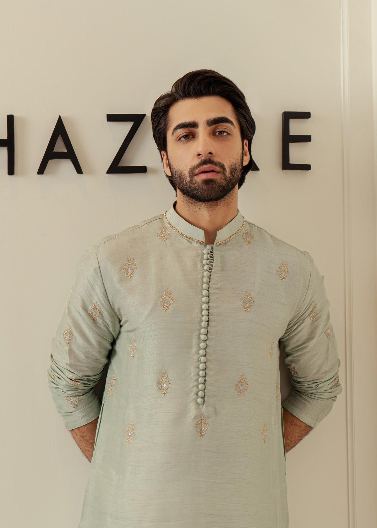 Morning Mist by Sadaf Fawad Khan — close-up view | SFK Menswear
