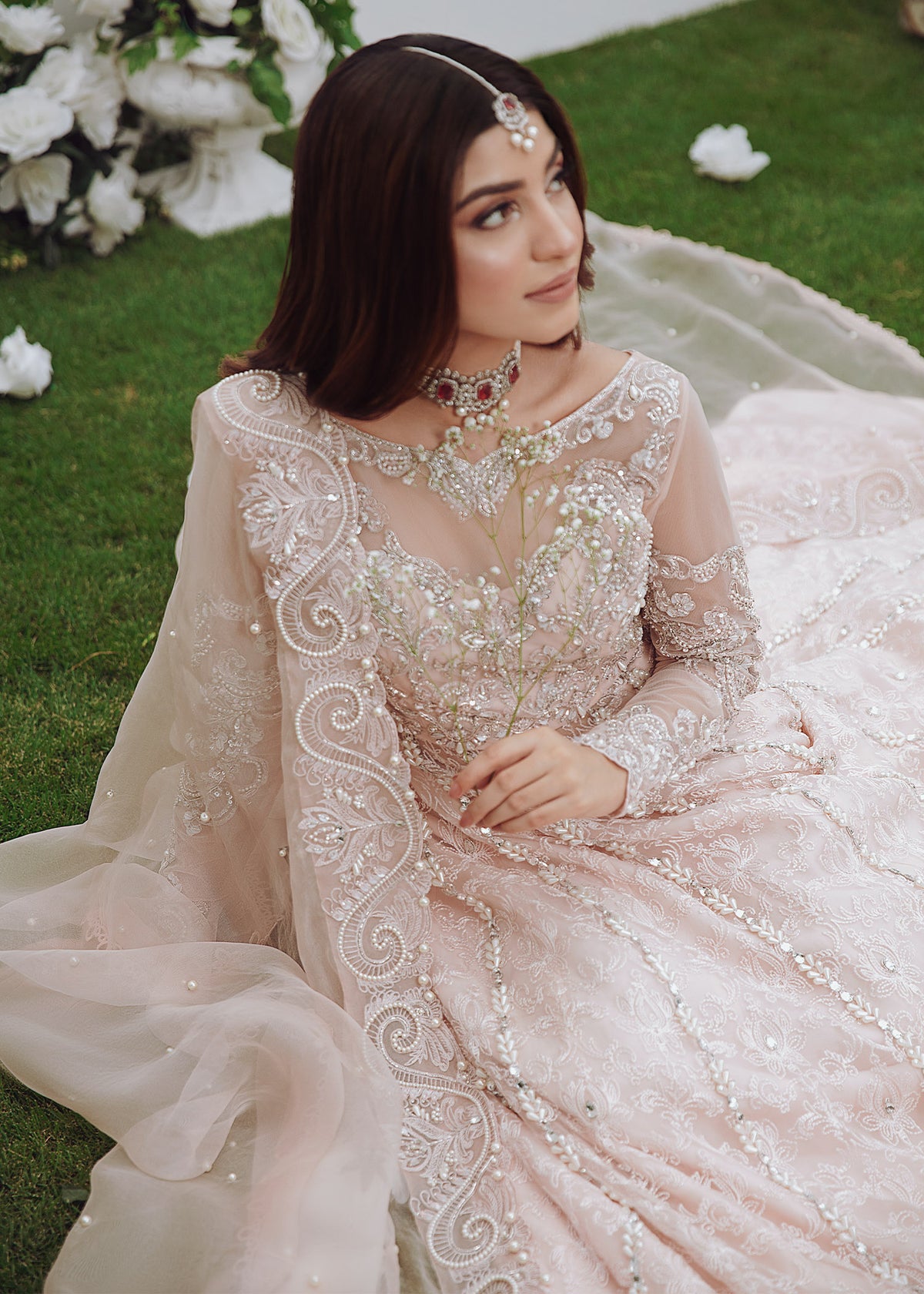 Pink Love by Sadaf Fawad Khan — full length view | SFK Formal