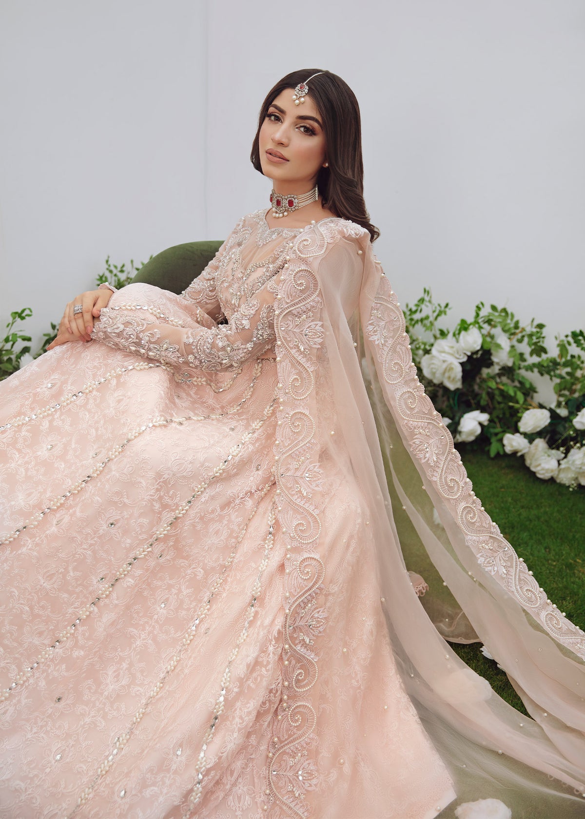 Pink Love by Sadaf Fawad Khan — close-up view | SFK Formal