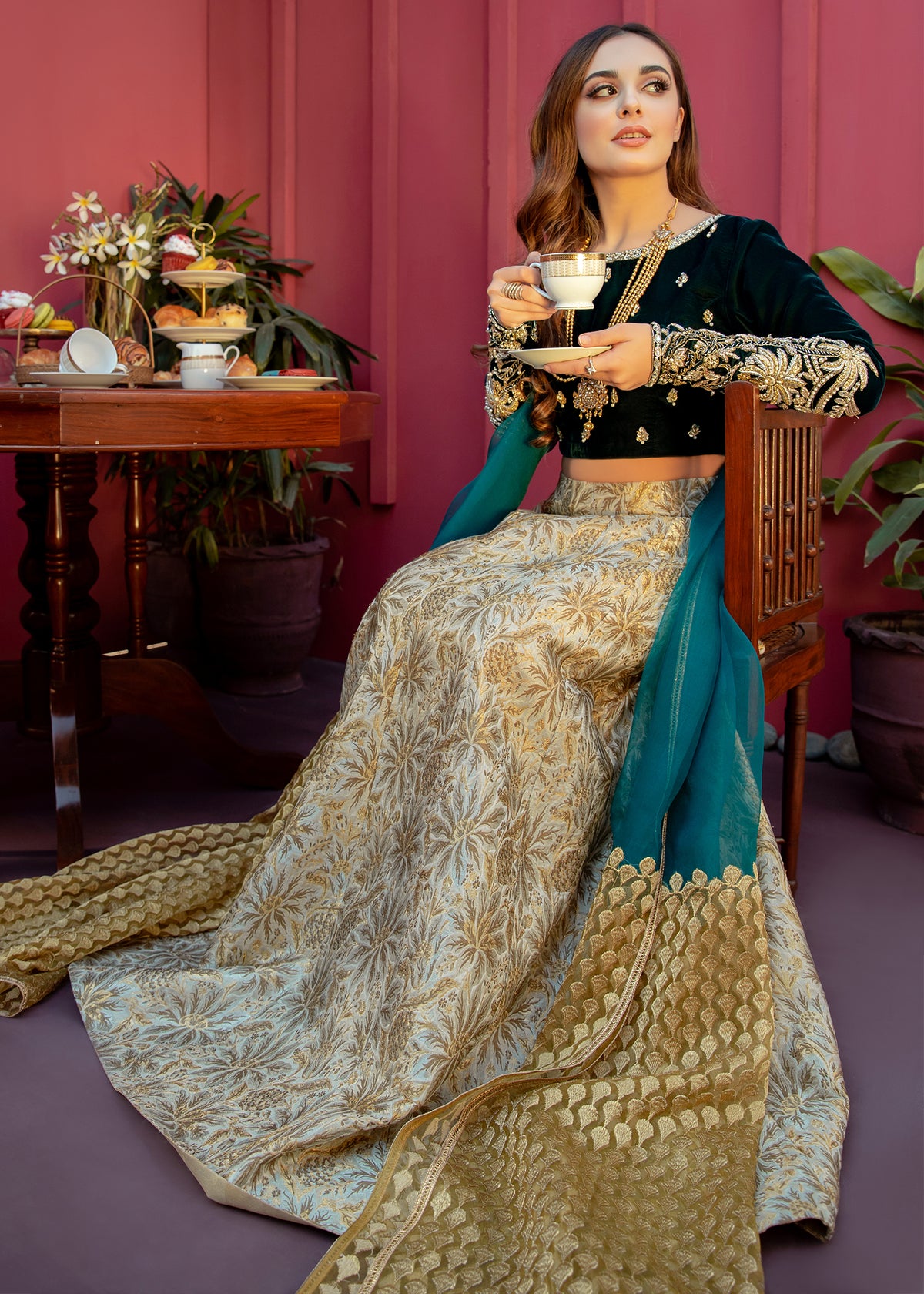 Midnight Blue by Sadaf Fawad Khan — detail view | SFK Formal