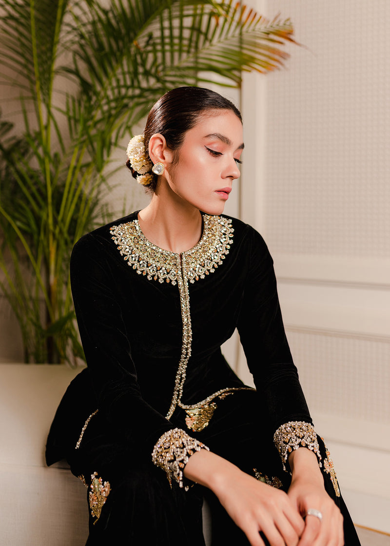 Black Jasper by Sadaf Fawad Khan — detail view | SFK Formal