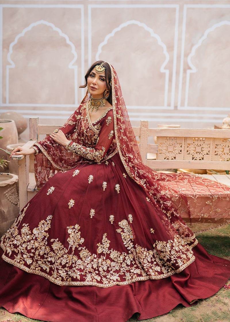 Royal Burgundy by Sadaf Fawad Khan — detail view | SFK Formal