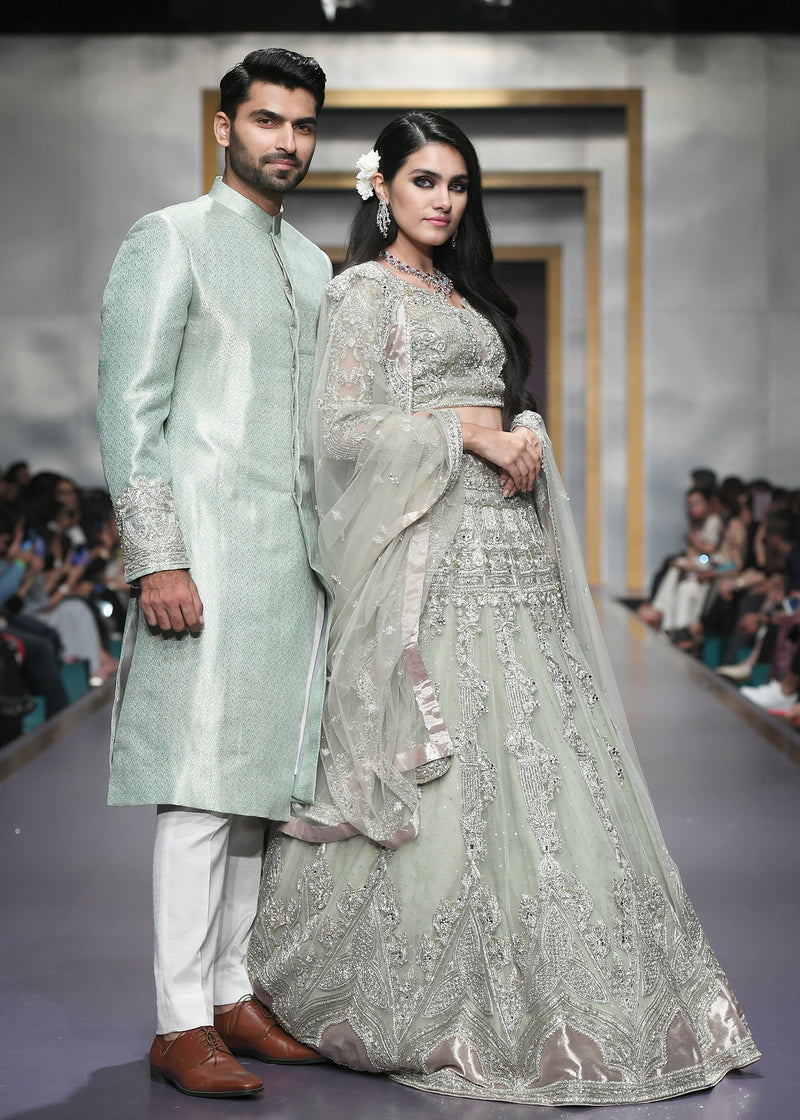 Azure Luxury Pret by Sadaf Fawad Khan — detail view | SFK Luxury Pret