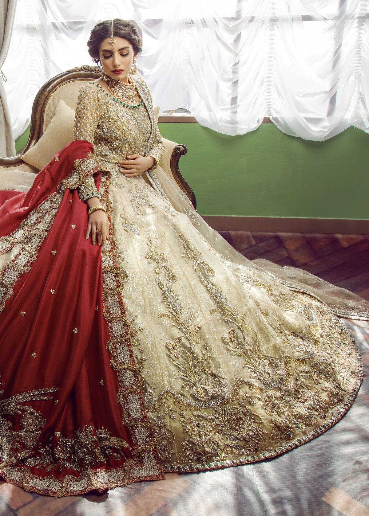 Primrose Bridal by Sadaf Fawad Khan — full length view | SFK Bridals