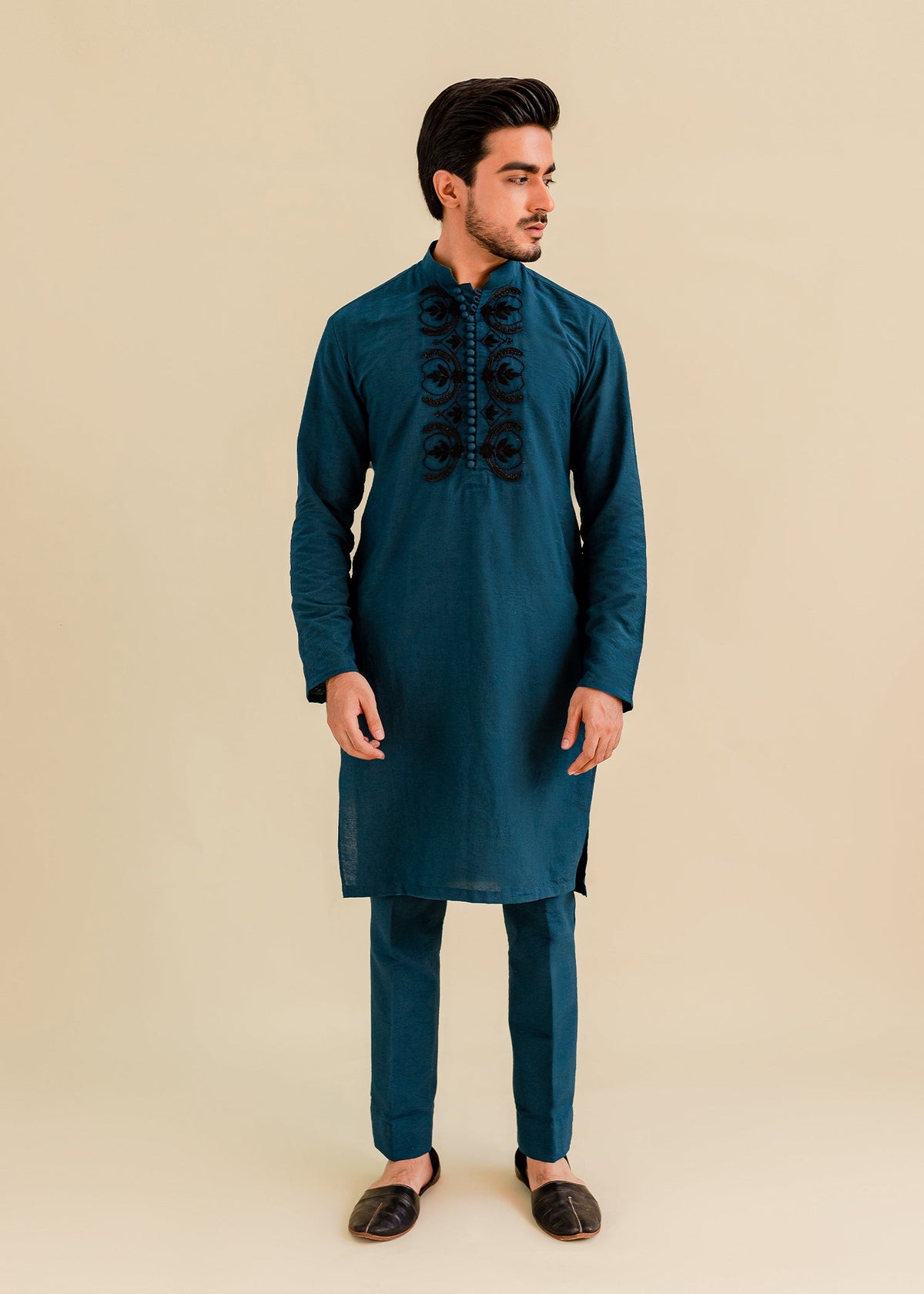 Deep Water Kurta by Sadaf Fawad Khan | SFK Menswear