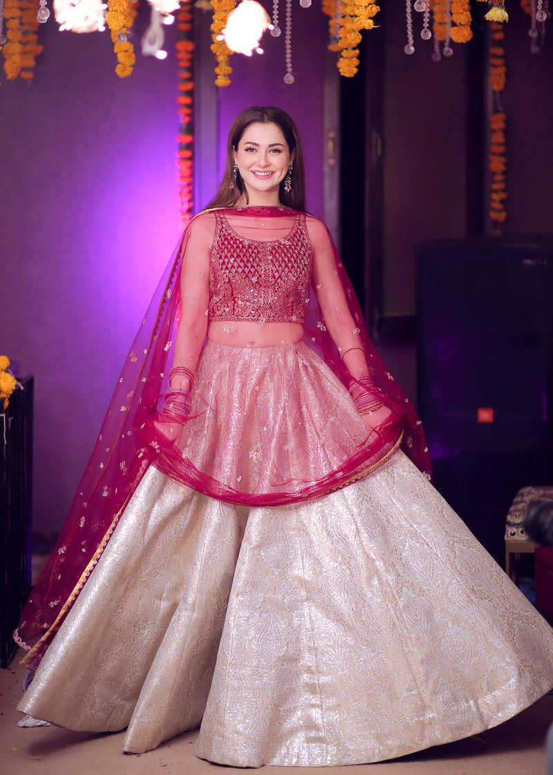 Hania Amir in Sadaf Fawad Khan — detail view | SFK Formal