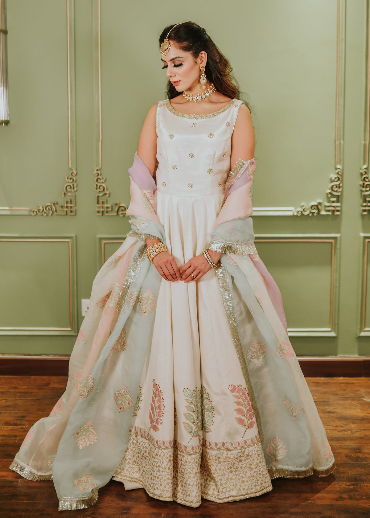 Cream Carnation by Sadaf Fawad Khan — detail view | SFK Formal