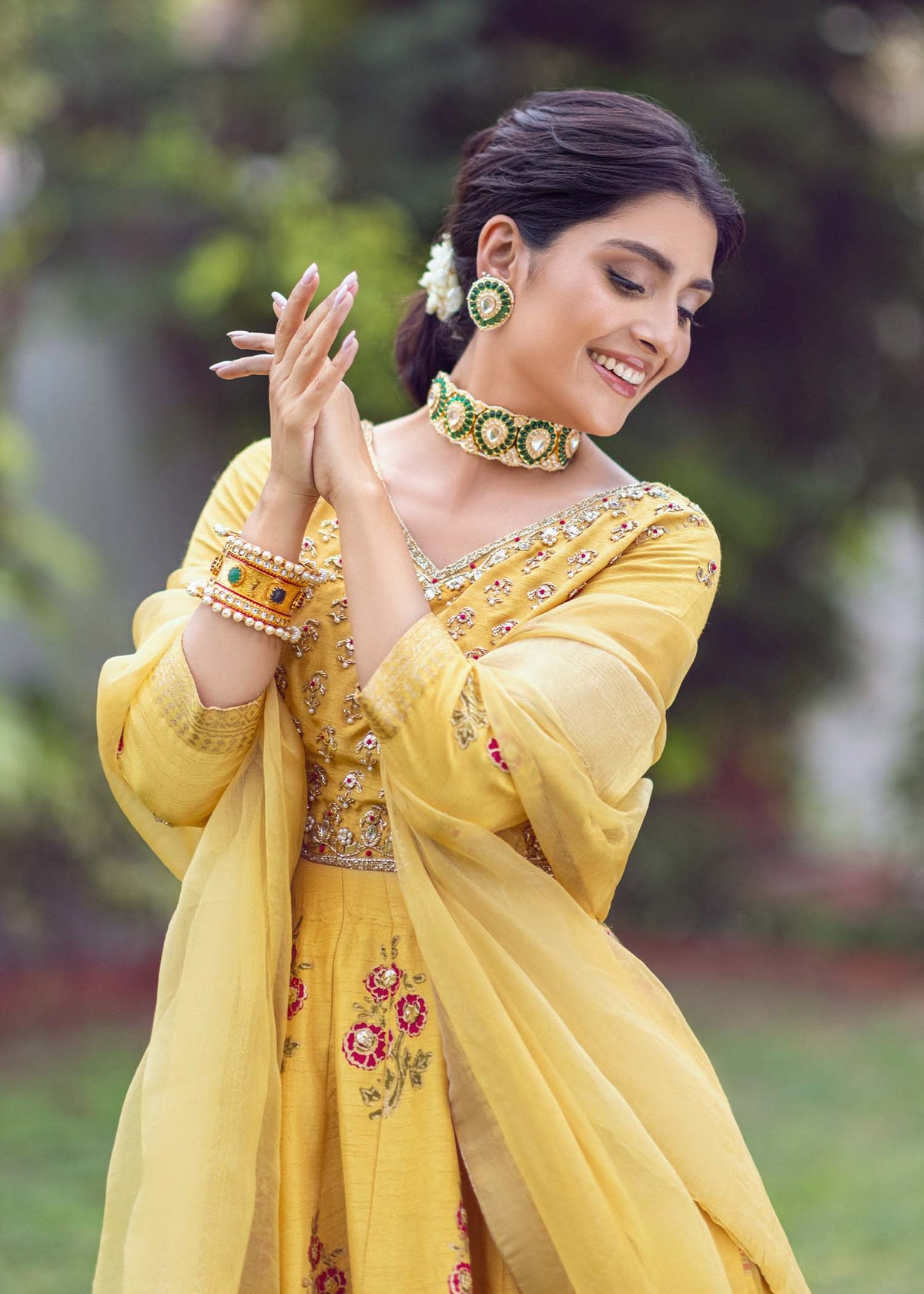 Yellow Island by Sadaf Fawad Khan — side view | SFK Formal