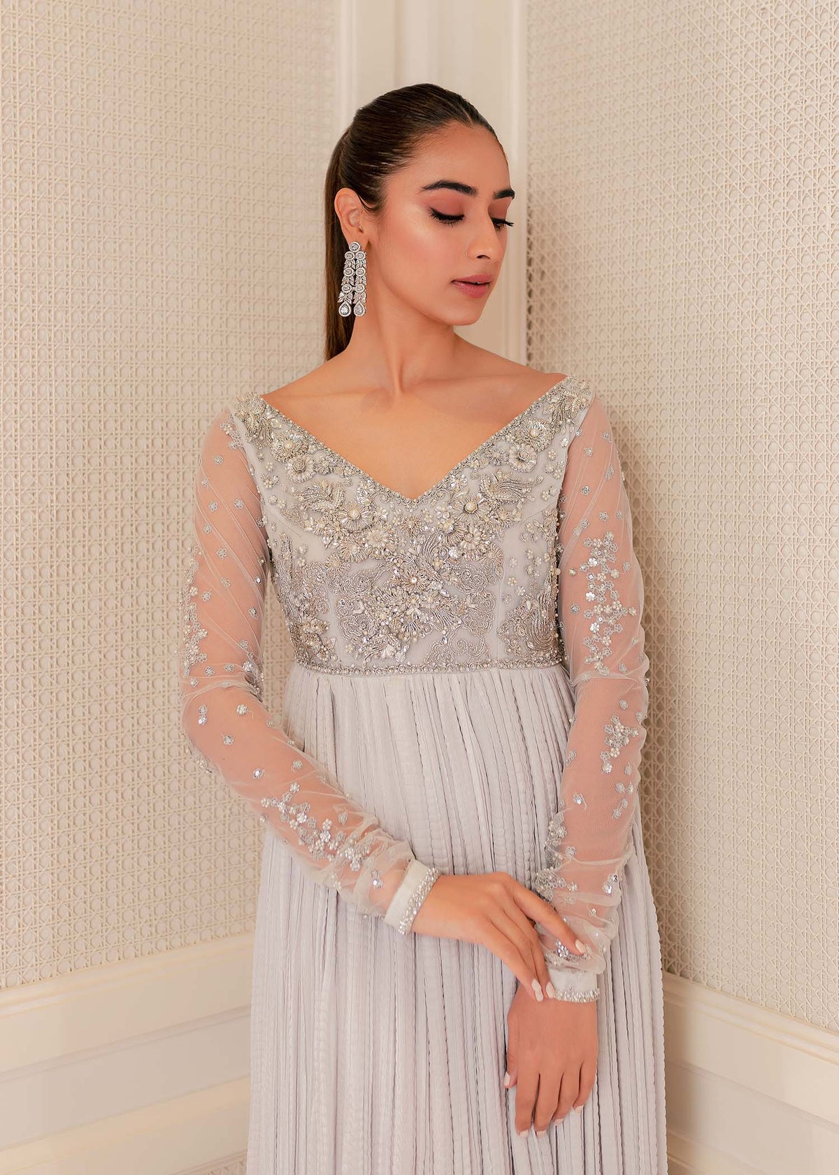 Sea Holly by Sadaf Fawad Khan — side view | SFK Formal