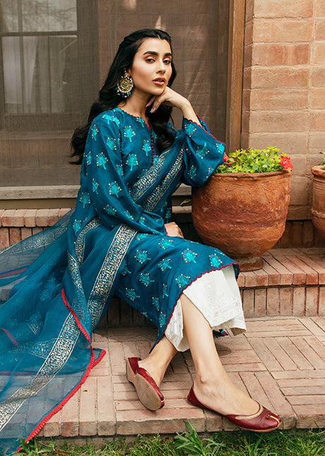 Fall For Teal by Sadaf Fawad Khan — side view | SFK Formal