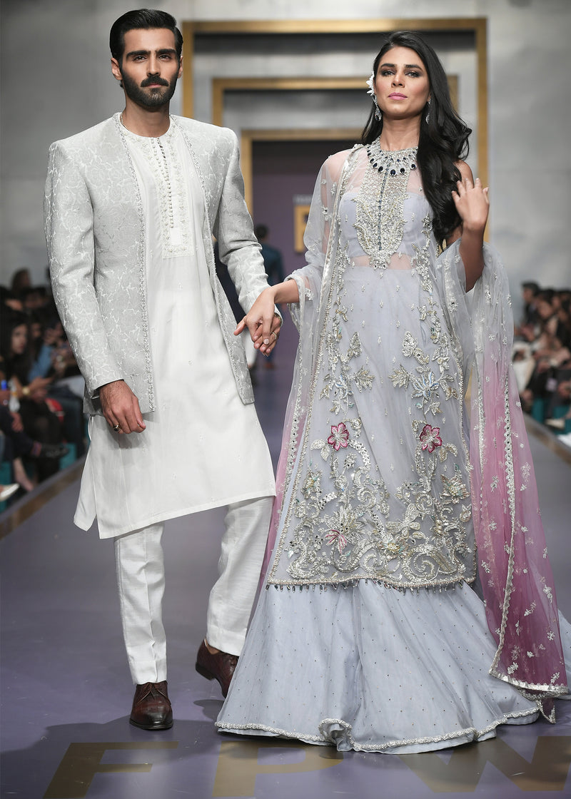 Blue Mist by Sadaf Fawad Khan — detail view | SFK Luxury Pret