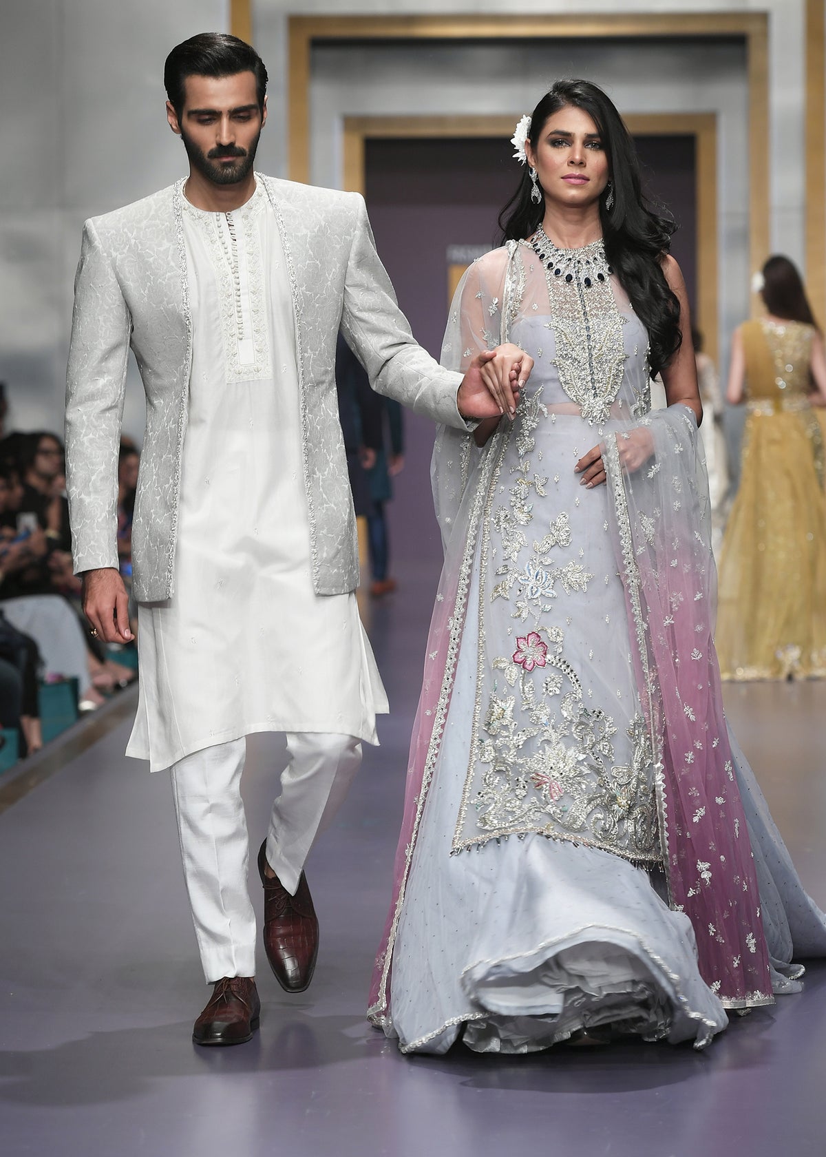 Blue Mist by Sadaf Fawad Khan — side view | SFK Luxury Pret