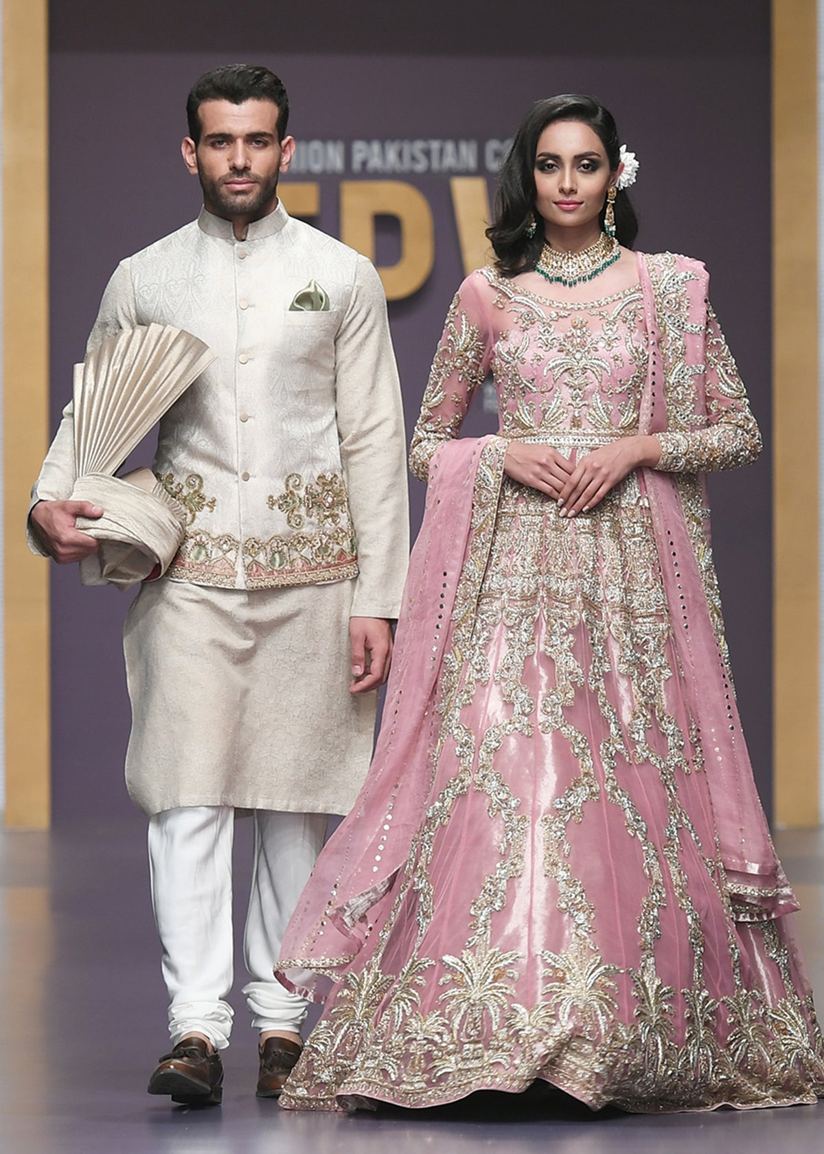 Pink Rose Luxury Pret by Sadaf Fawad Khan — side view | SFK Bridals