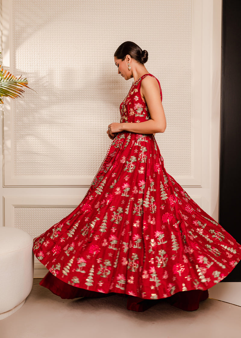 Royal Red by Sadaf Fawad Khan — detail view | SFK Formal